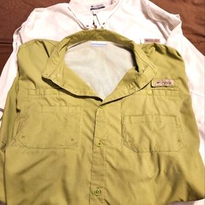 (2) long sleeve Columbia shirts